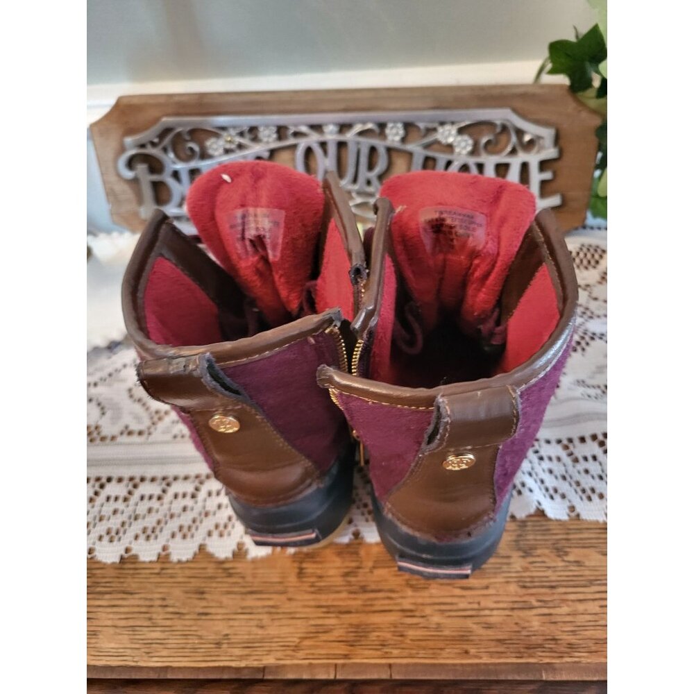 Tommy Hilfiger Women's Waterproof Ankle  Duck Boots 6 Lace Up Zip Gorpcore Rain - Picture 8 of 10